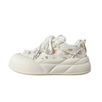 Damen Modische Freizeitsneaker mit floralem Design und komfortabler Sohle