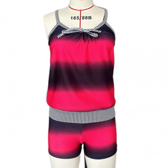 Damen Bikinioberteil mit lässigem Schnitt und kurzen Hosen R&B