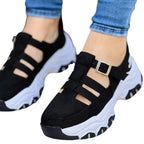 Damen Sportliche Sneaker mit verstellbarem Riemen und rutschfester Profilsohle R&B