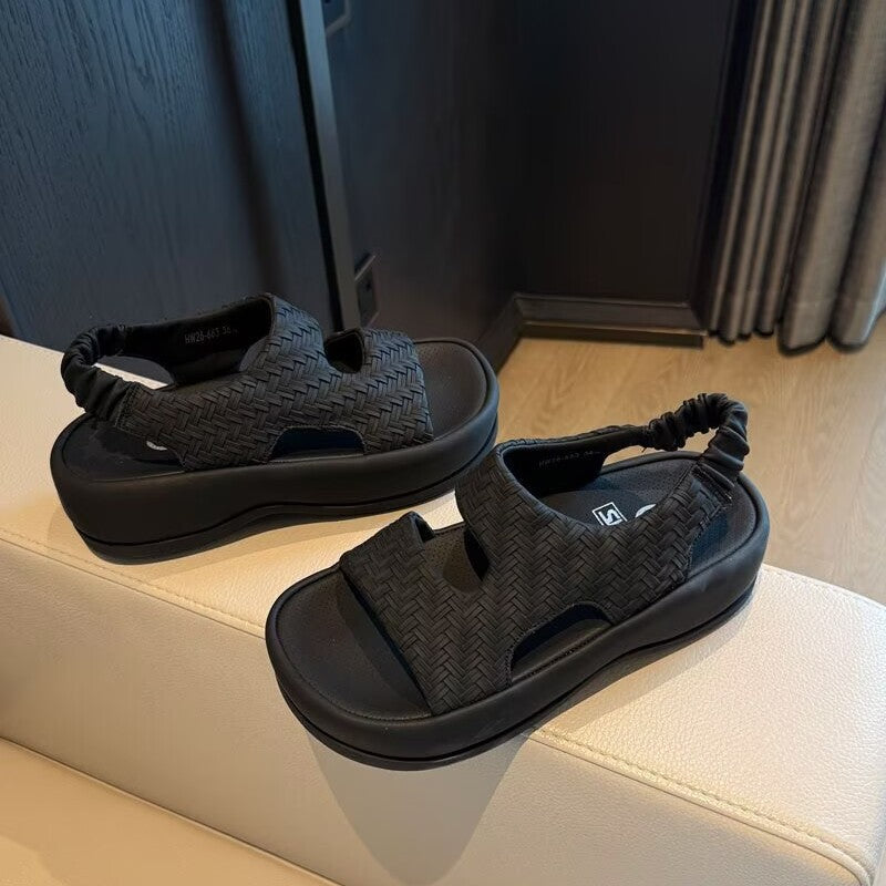 Damen Sandalen mit atmungsaktivem Obermaterial und flexiblem Riemchendesign R&B