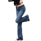 Damen Flared Jeans mit hohem Bund und elastischem Stretch
