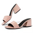 Damen modische Mules mit blockiertem Absatz R&B