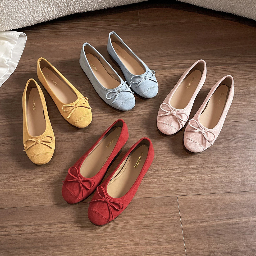 Damen Ballerinas mit dekorativem Schleifenakzent und weicher Innenpolsterung R&B