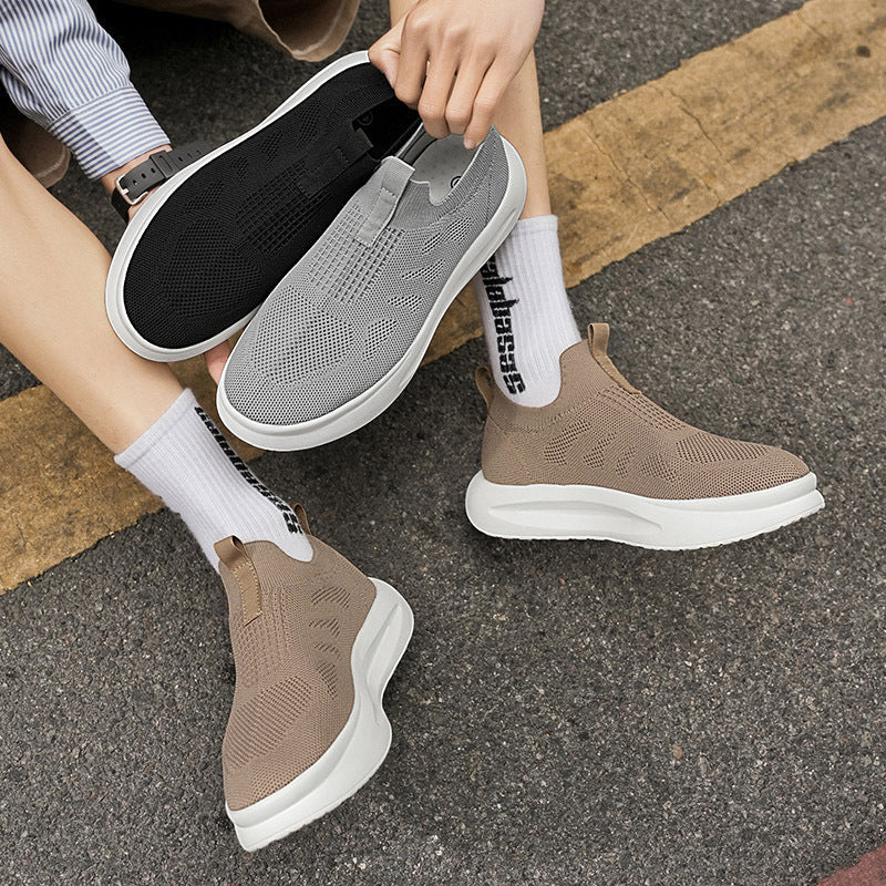 Damen atmungsaktive Slip-On Sneakers mit elastischem Obermaterial R&B