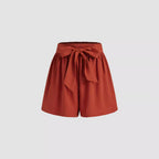Damen Modische Wickelhose mit Bindegürtel