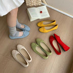Damen elegante Ballerinas mit dekorativer Schleife R&B