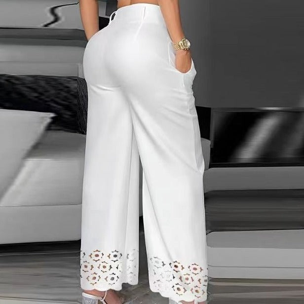 Damen elegante Culotte mit Spitzenverzierungen R&B