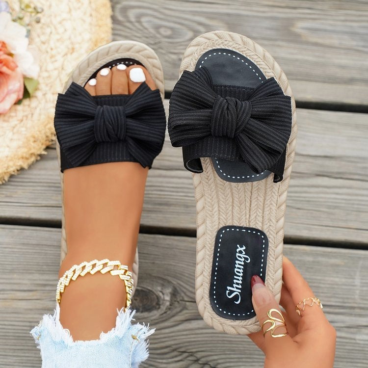 Damen modische Espadrilles mit dekorativem Schleifen-Detail R&B
