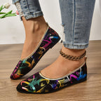 Damen elegante Ballerinas mit buntem Design R&B