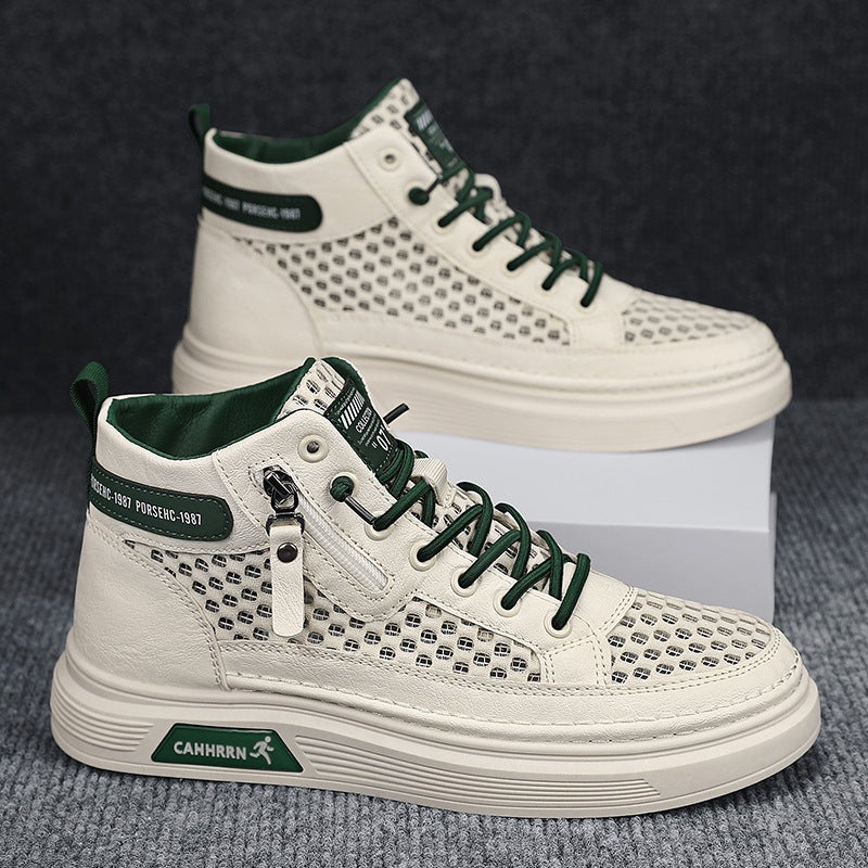 Damen Sportliche High-Top Sneakers mit atmungsaktivem Obermaterial und robustem Profil R&B