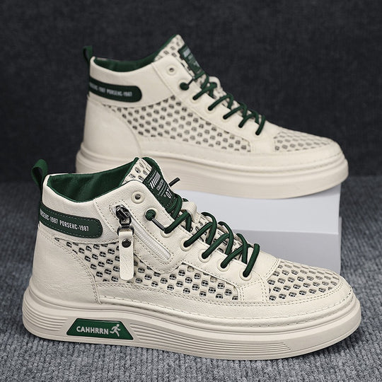 Damen Sportliche High-Top Sneakers mit atmungsaktivem Obermaterial und robustem Profil R&B