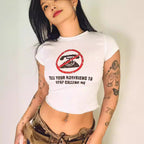 Damen Crop-T-Shirt mit Ihrem kreativen Spruch R&B