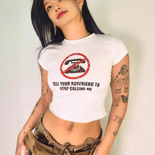 Damen Crop-T-Shirt mit Ihrem kreativen Spruch R&B