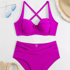 Damen Hochwertiger Bikini mit gerafftem Oberteil R&B