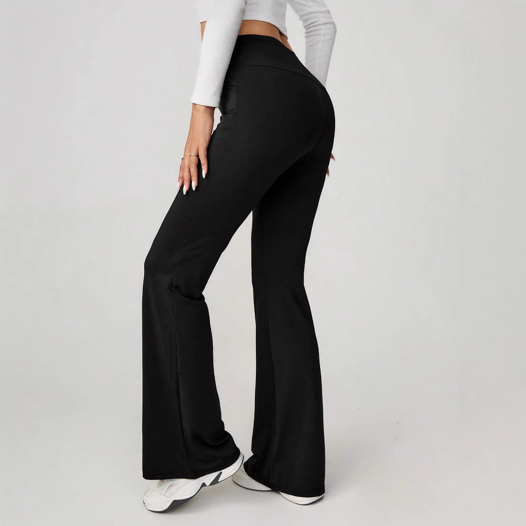 Damen Flared Leggings mit hohem Bund und sportlicher Passform R&B