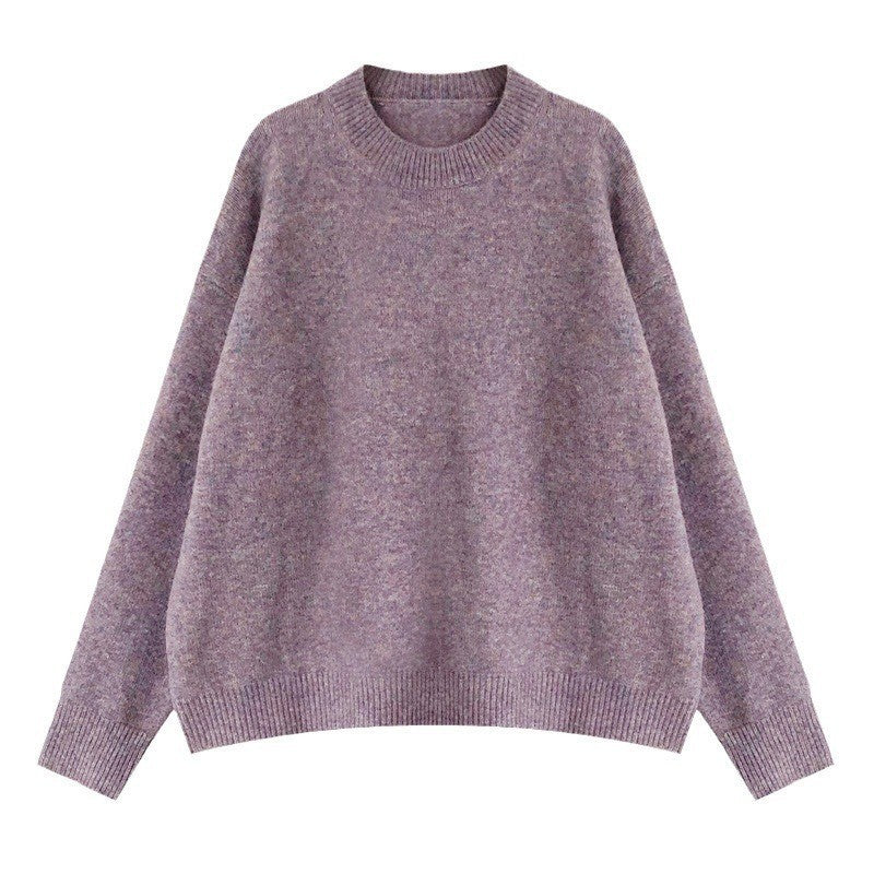 Damen Oversized Strickpullover mit weitem Schnitt und hohen Bündchen R&B