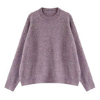 Damen Oversized Strickpullover mit weitem Schnitt und hohen Bündchen R&B