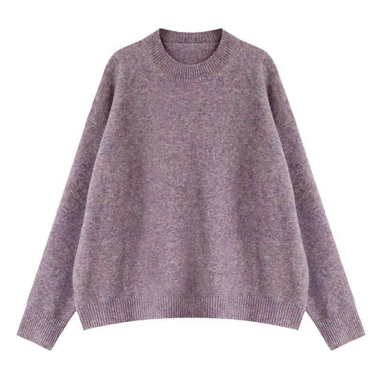 Damen Oversized Strickpullover mit weitem Schnitt und hohen Bündchen R&B