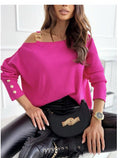 Damen Trendy Oversize Pullover mit Schulterdetails R&B