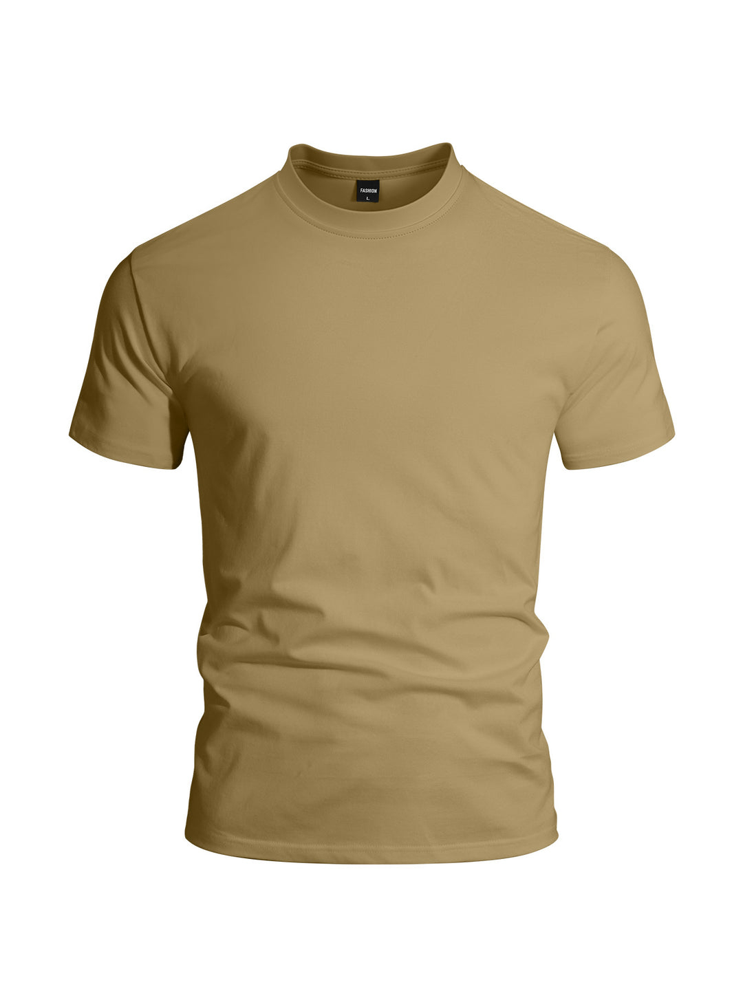 Herren nan eng anliegendes Rundhals-Basicshirt aus Singlejersey mit verstärktem Nackenband R&B
