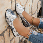 Damen komfortable Slipper mit innovativem Strickdesign R&B