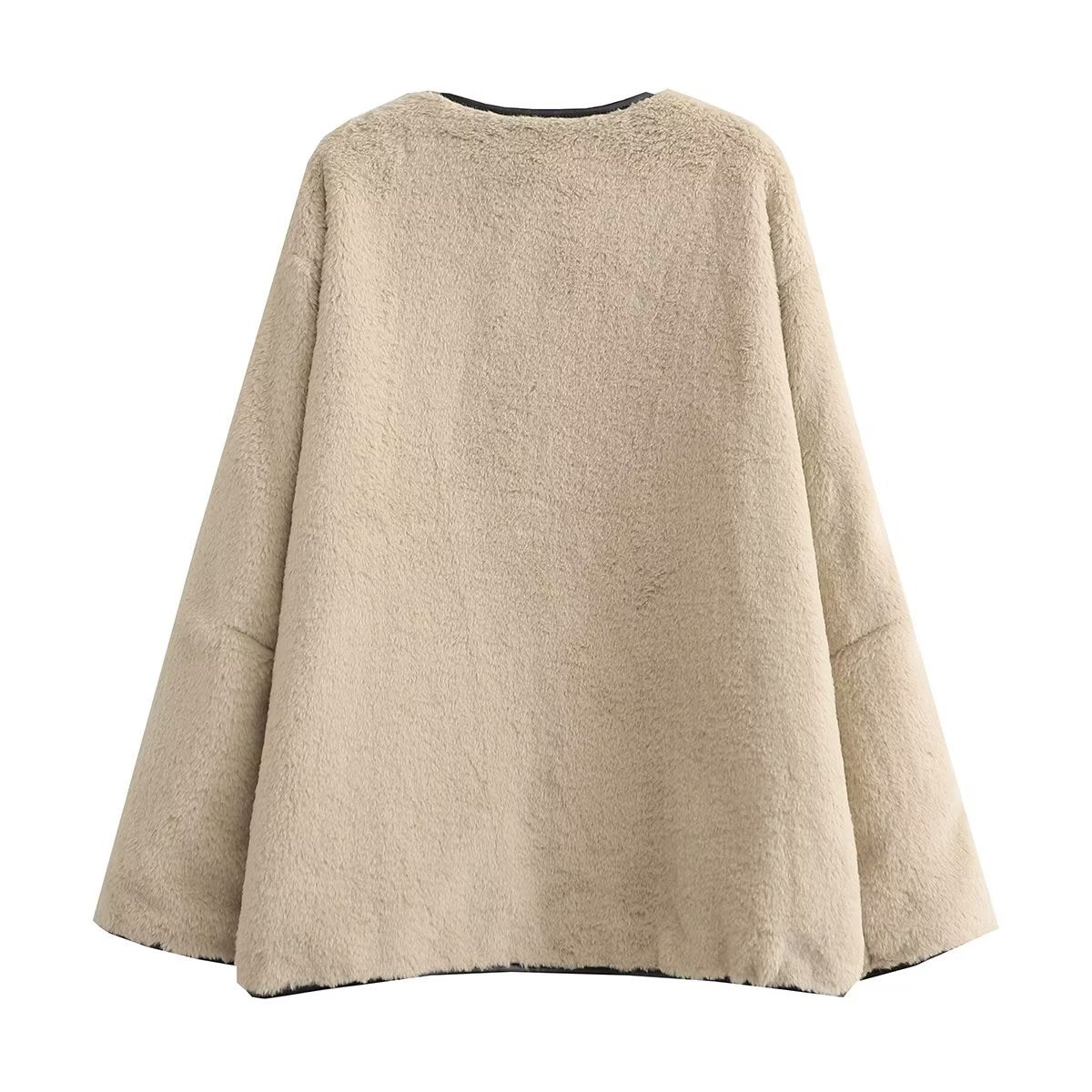 Damen Oversized Teddyjacke R&B