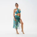 Damen Modischer Bikini mit transparenter Strandpareo R&B