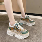 Damen Modische Chunky Sneakers mit atmungsaktiver Mesh-Oberfläche und robustem Profil