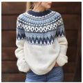 R&B | Warmer Strick Damenpullover mit Kragen