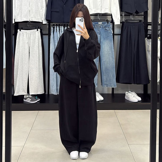 Damen bequemer und stylischer Kapuzenset R&B