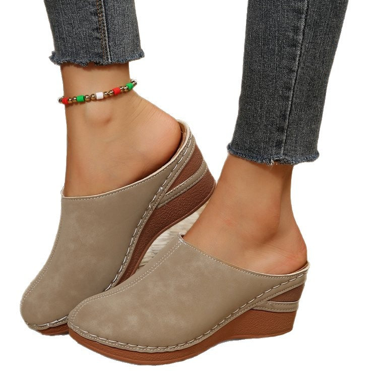 Damen Komfortable Clogs mit modischem Tierfell-Design und anatomischer Fußbettung R&B