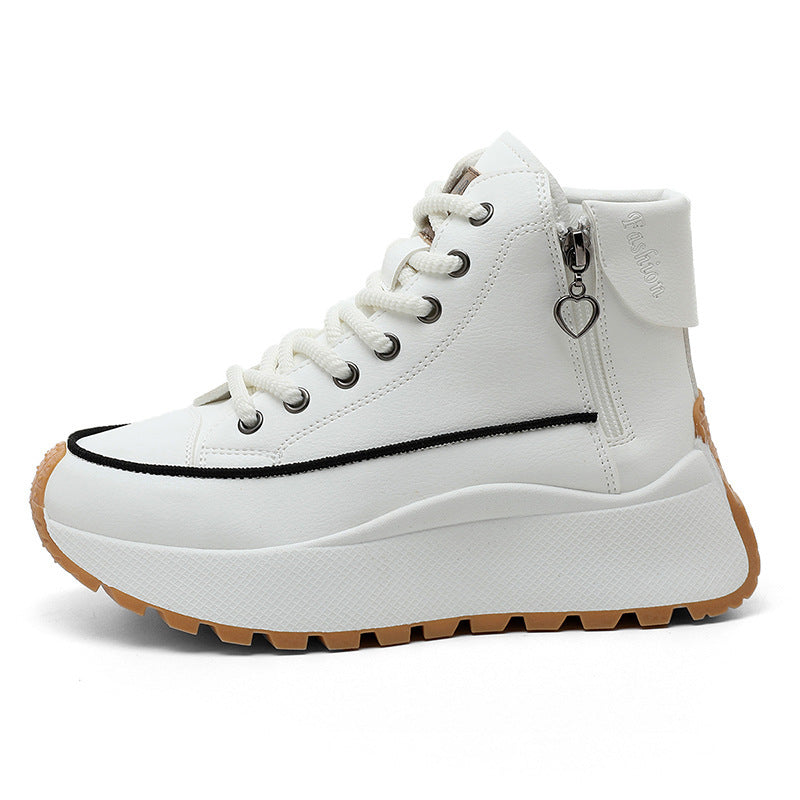 Damen High-Top Sneakers mit elegantem Reißverschluss und dämpfender Laufsohle R&B