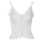 Damen Spitzen-Corsage mit eleganter Knopfleiste R&B