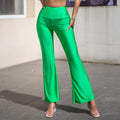 Damen Flared-Hose mit schimmerndem Effekt und hohem Bund