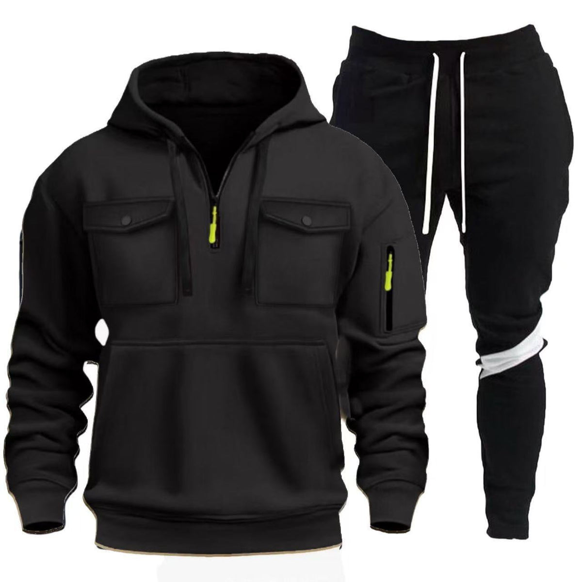 Herren praktische Kapuzenjacke mit Sporthose R&B