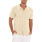 Herren Kurzarmpoloshirt mit strukturiertem Design