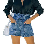 Damen Denim-Shorts mit modischer Taillierung und praktischen Taschen R&B