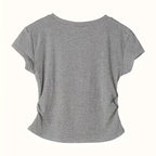 Damen T-Shirt mit kreativem Katzenmotiv und lässigem Schnitt R&B