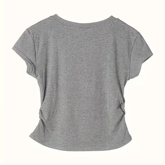 Damen T-Shirt mit kreativem Katzenmotiv und lässigem Schnitt R&B
