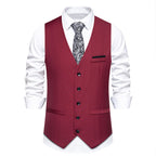 Herren elegante Anzugweste mit feiner Struktur und hochwertigem Material