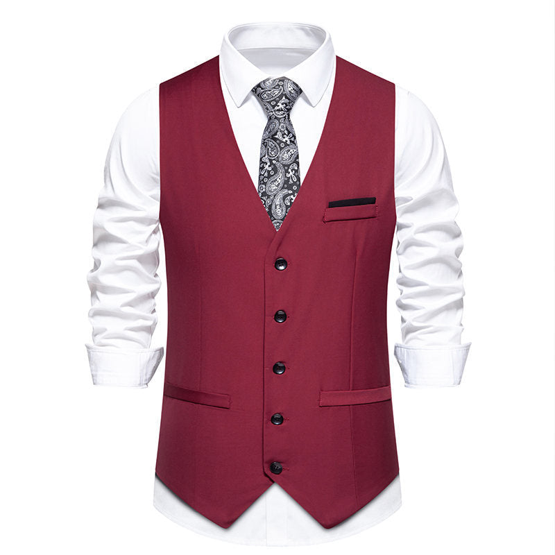 Herren elegante Anzugweste mit feiner Struktur und hochwertigem Material