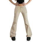 Damen bequeme Cargo-Hose mit elastischem Bund und praktischen Seitentaschen R&B