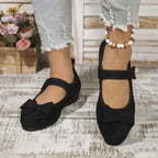 Damen Ballerinas mit dekorativer Schleifenapplikation und komfortablem Wedge-Absatz R&B