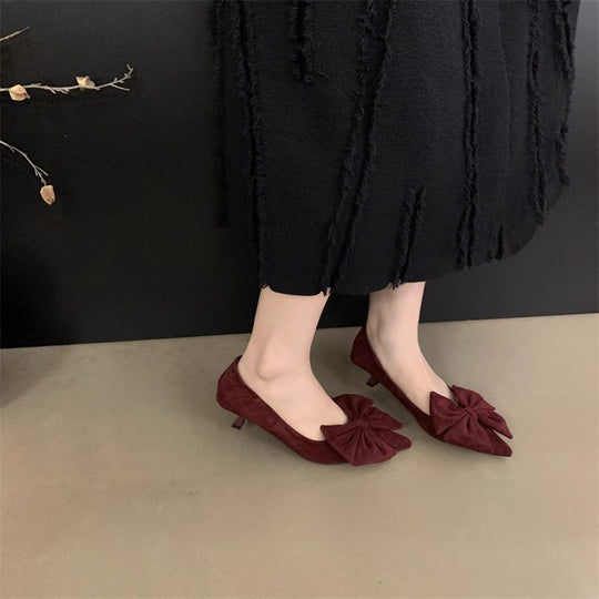 Damen elegante Ballerinas mit dekorativer Schleifenverzierung R&B