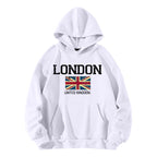 Damen Kapuzenpullover im urbanen London-Style mit Kängurutasche und gemütlichem Schnitt