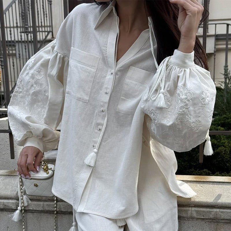 Damen lässige Loungewear-Kombination mit geblümtem Design R&B