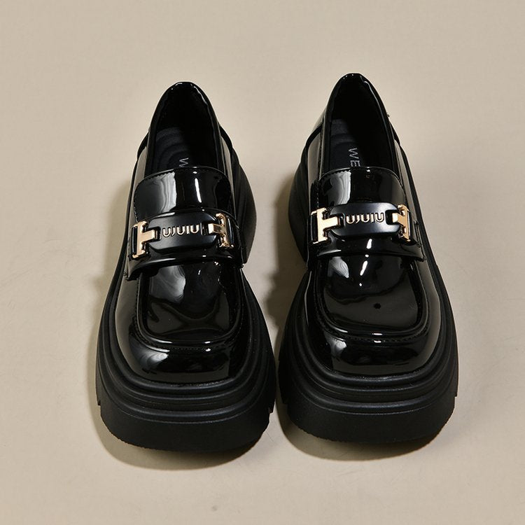 Damen modische Plateauschuhe mit dekorativer Schnallenverzierung und rutschfester Sohle R&B