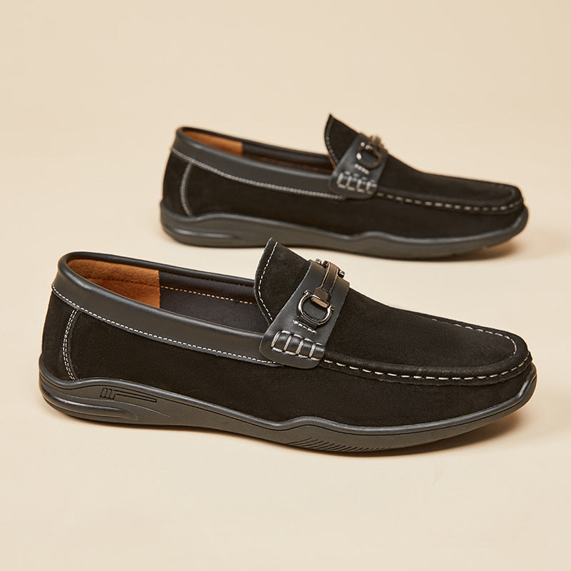 Herren Elegante Mokassins mit hochwertigem Wildleder und dezenter Schnalle R&B