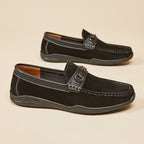 Herren Elegante Mokassins mit hochwertigem Wildleder und dezenter Schnalle