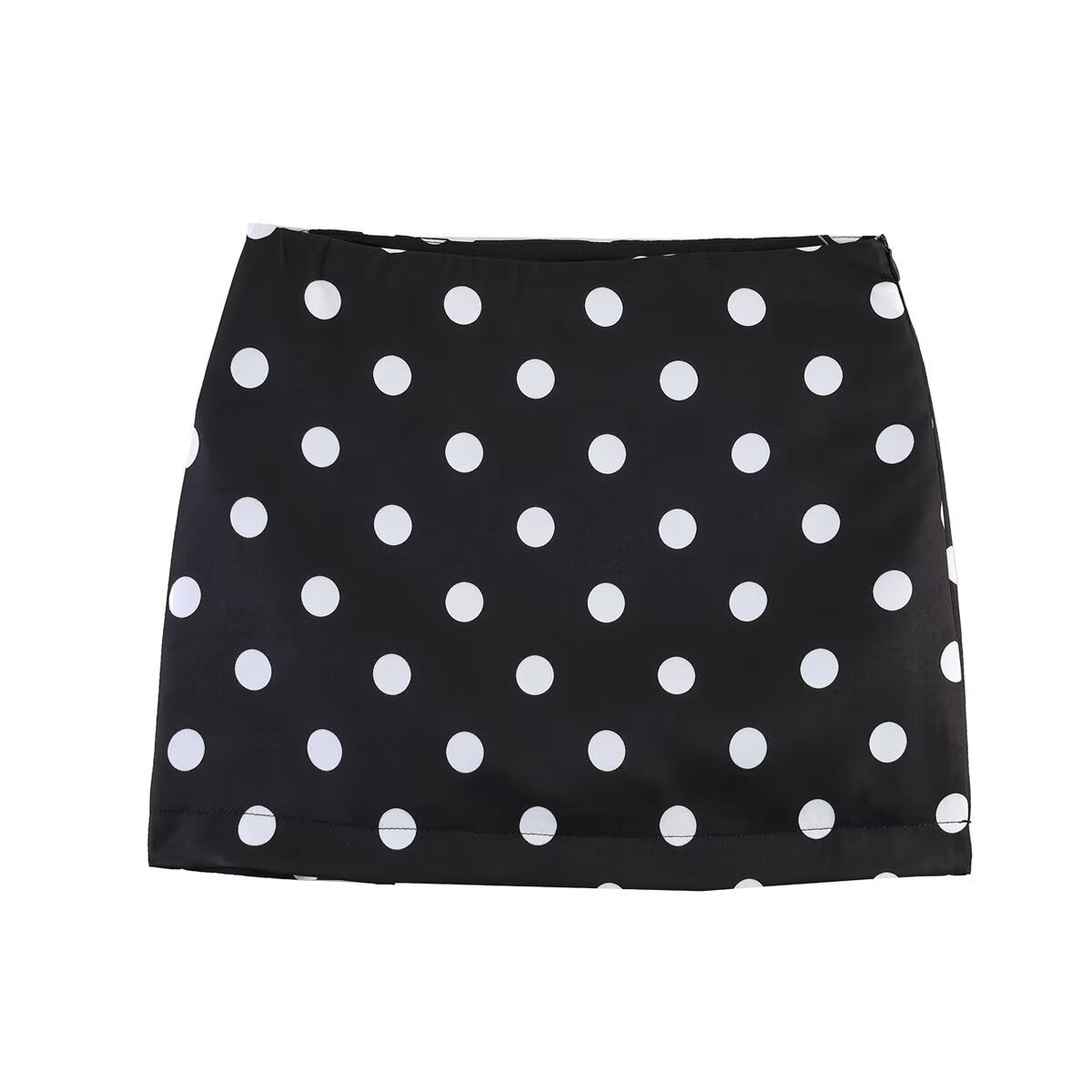 Damen Minirock mit trendigem Punkte-Design und elastischem Bund R&B